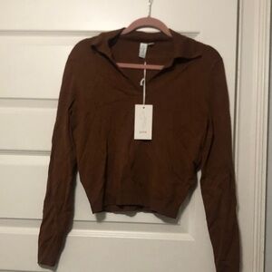 Joie Chestnut Long Sleeve Blouse
